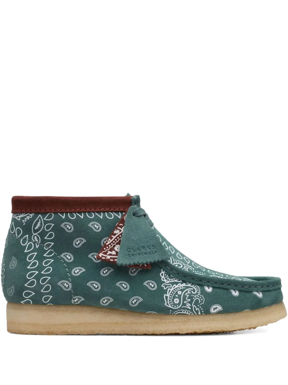 Clarks Wallabee bandana-print desert boots | Grün | Image 1