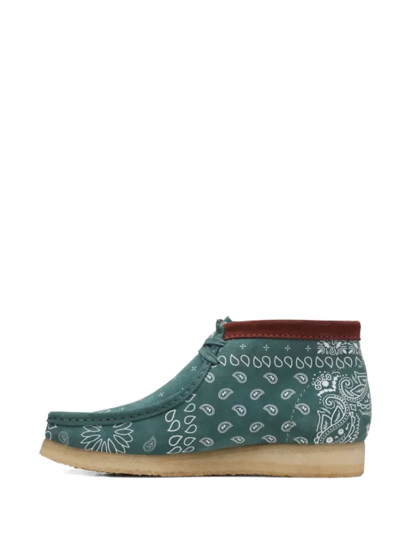 Clarks Wallabee bandana-print Desert Boots | Green | FARFETCH display picture 3
