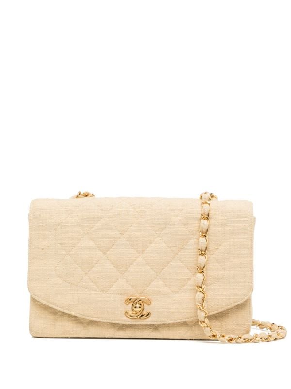 Chanel Pre-owned 1992 Medium Diana Shoulder Bag - Neutrals