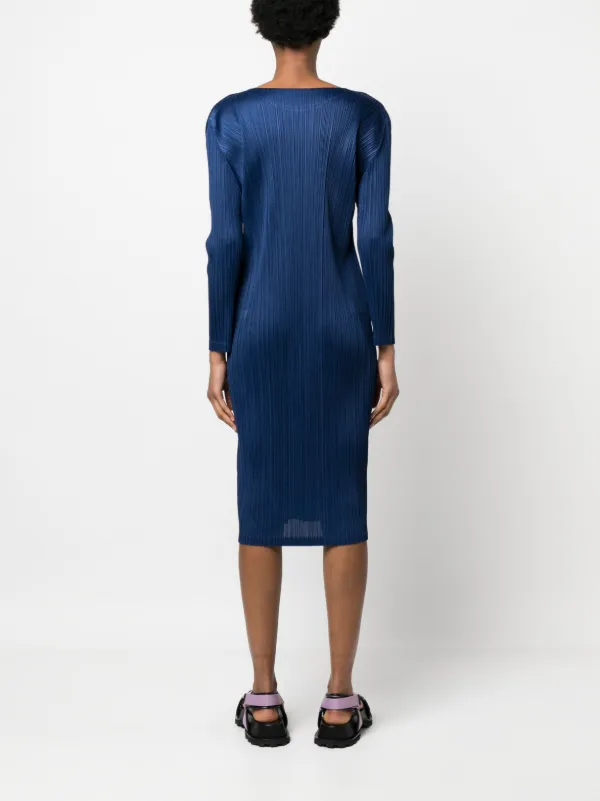 Pleats Please Issey Miyake Pleated mid-length Dress - Farfetch