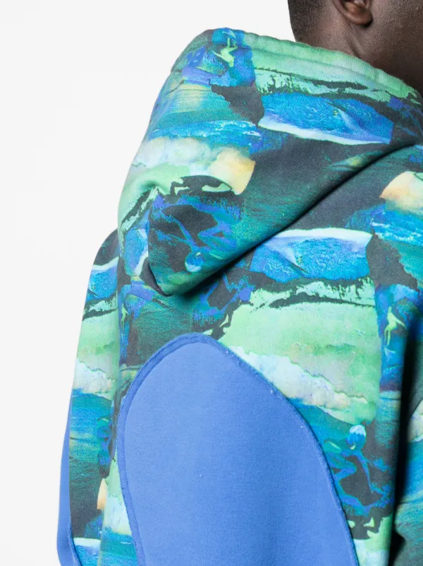 ERL abstract-print long-sleeved Hoodie | Blue | FARFETCH ERL abstract-print long-sleeved Hoodie | Blue | FARFETCH