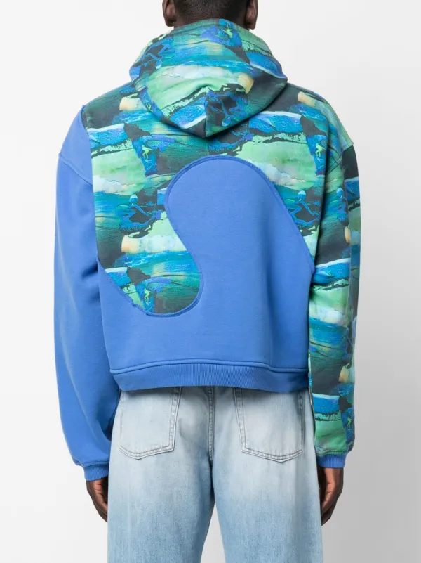 ERL abstract-print long-sleeved Hoodie | Blue | FARFETCH ERL abstract-print long-sleeved Hoodie | Blue | FARFETCH
