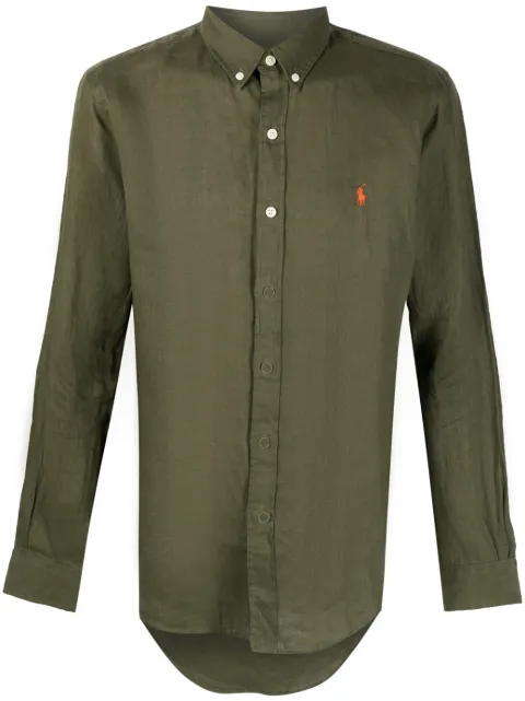 Polo Ralph Lauren long-sleeve linen-blend shirt 