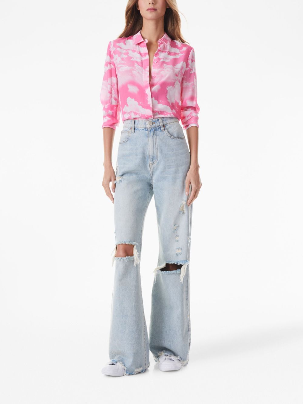 alice + olivia Blouse met print - CLOUD SURFING