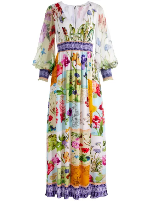 alice + olivia Bellami V-neck long dress 