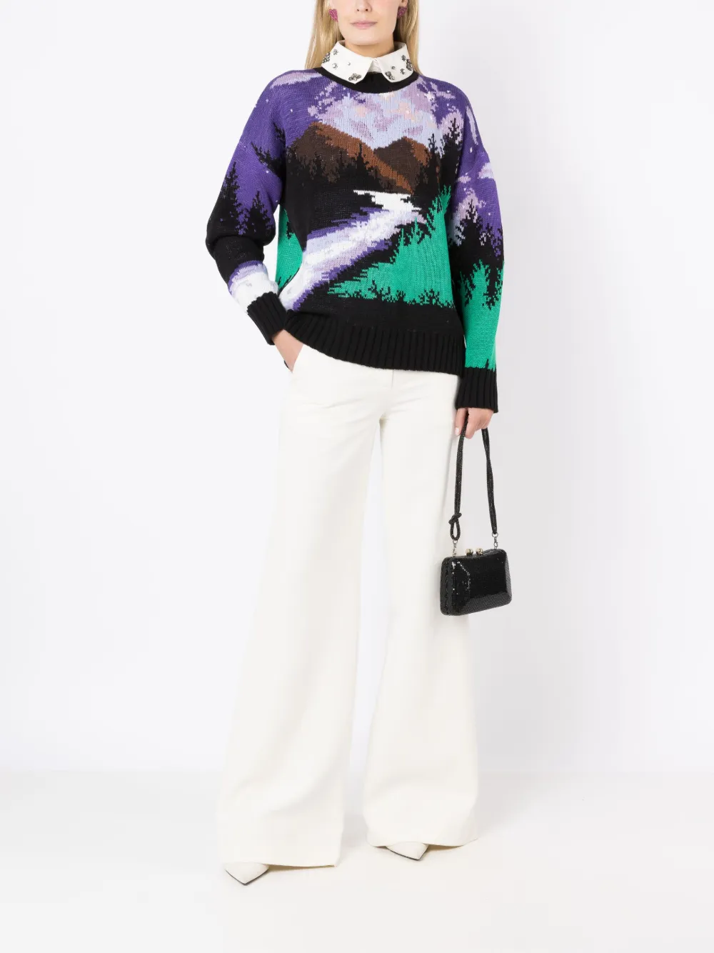 SERPUI Charlotte clutch met draaislot - Zwart