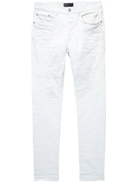 Purple Brand quilted-pockets low-rise jeans