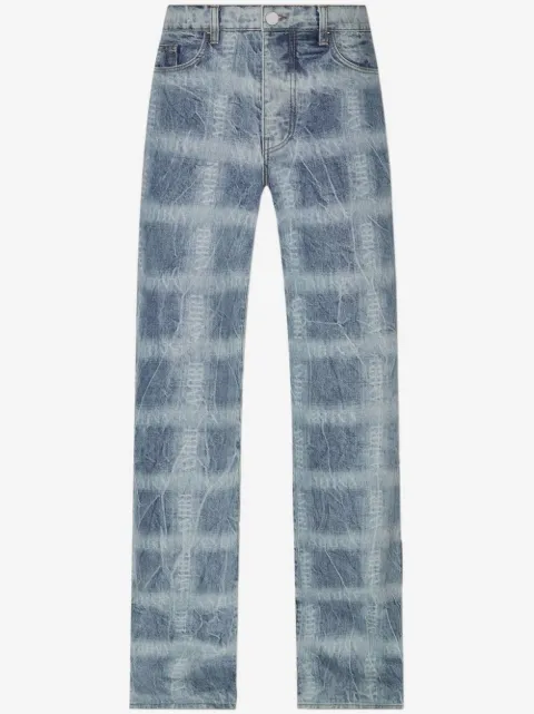 AMIRI plaid-print wide jeans