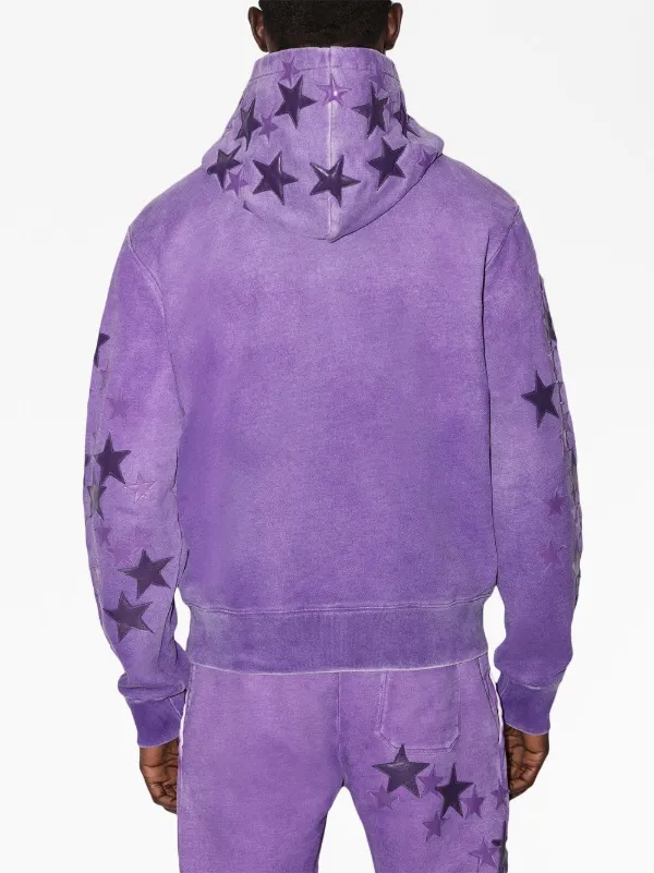 AMIRI star-patch spray-paint-effect Hoodie | Purple | FARFETCH SK