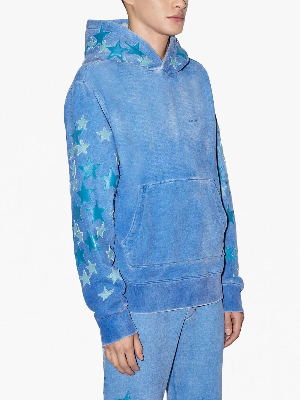 AMIRI spraypainteffect Cotton Hoodie Farfetch