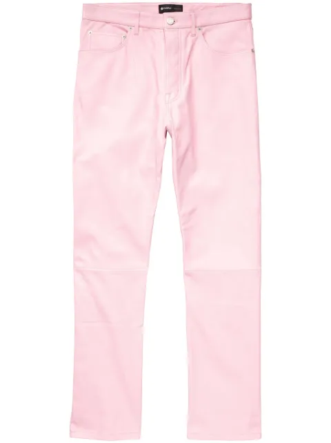 Purple Brand straight-leg leather trousers