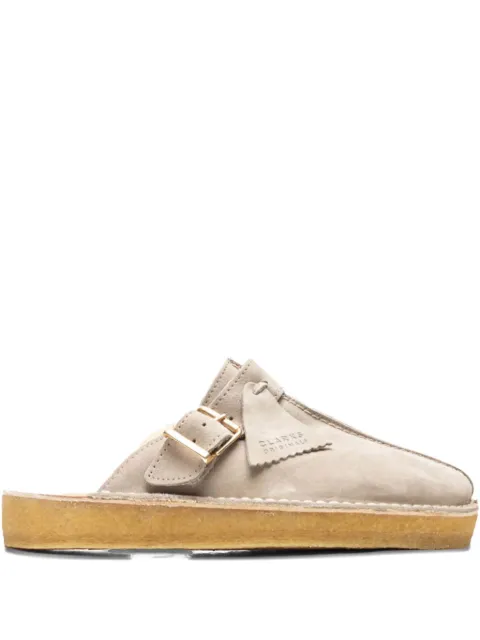 Clarks Trek buckle-detail mules