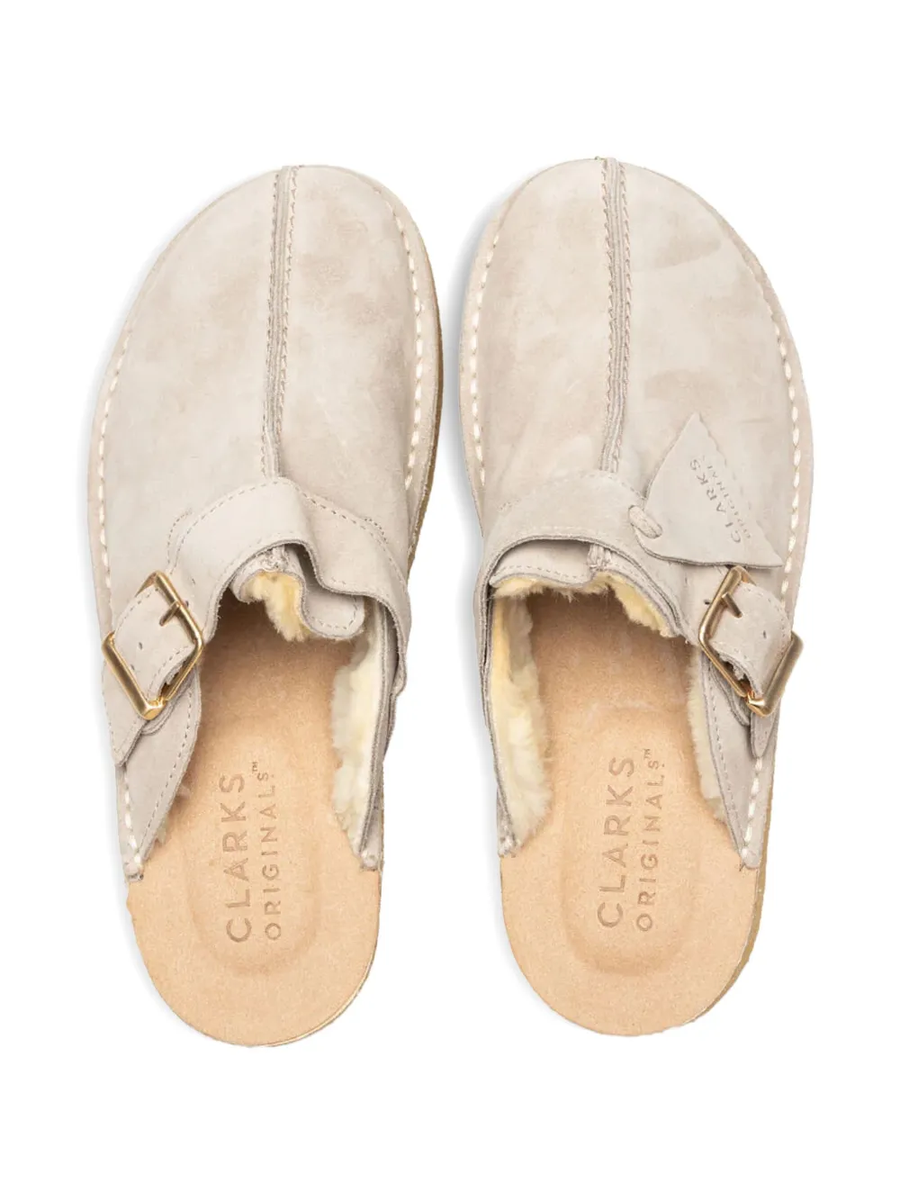 Clarks Trek buckle-detail mules Neutrals