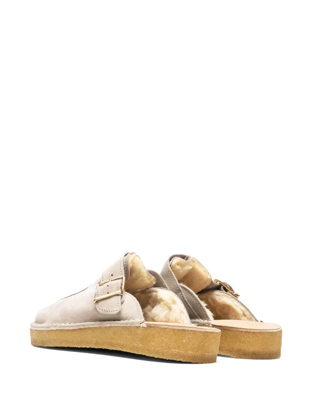 Clarks Trek buckle-detail mules Neutrals