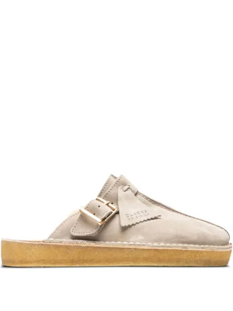 Clarks Trek buckle-detail mules