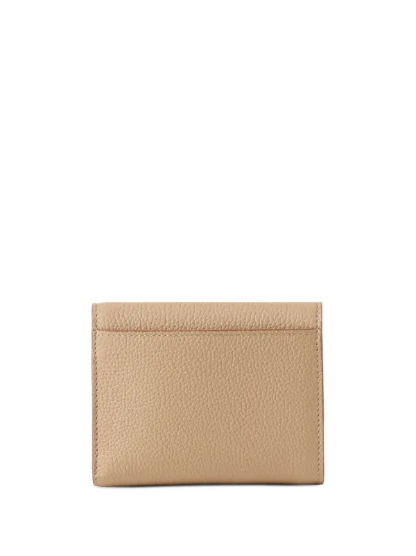 Grainy Leather TB Compact Wallet in Oat Beige - Women | Burberry® Official