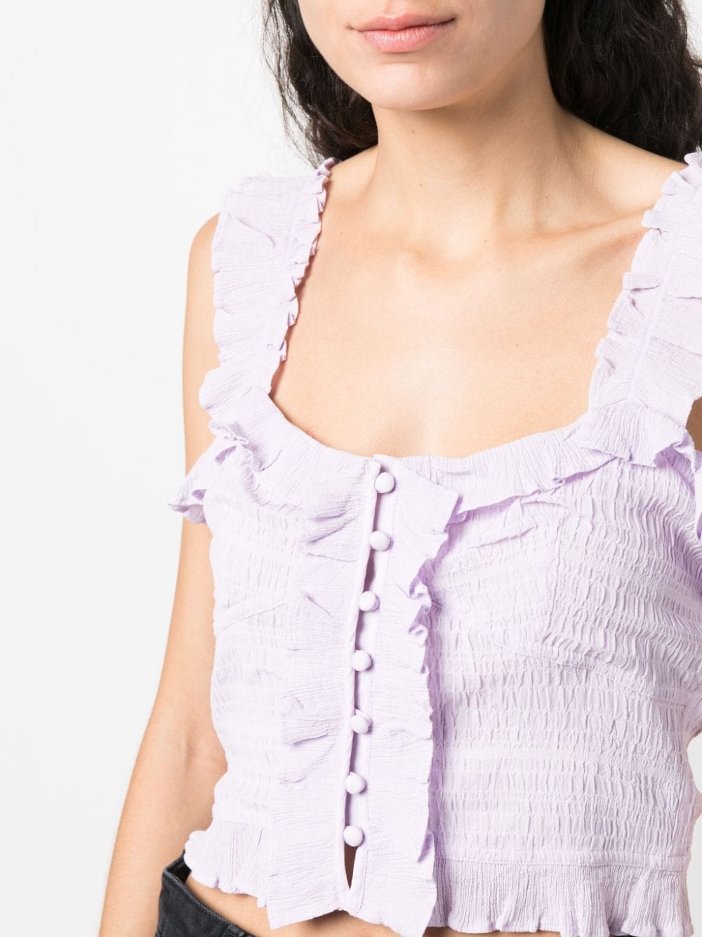 Shop Isabel Marant Sleeveless Cropped Top In Purple