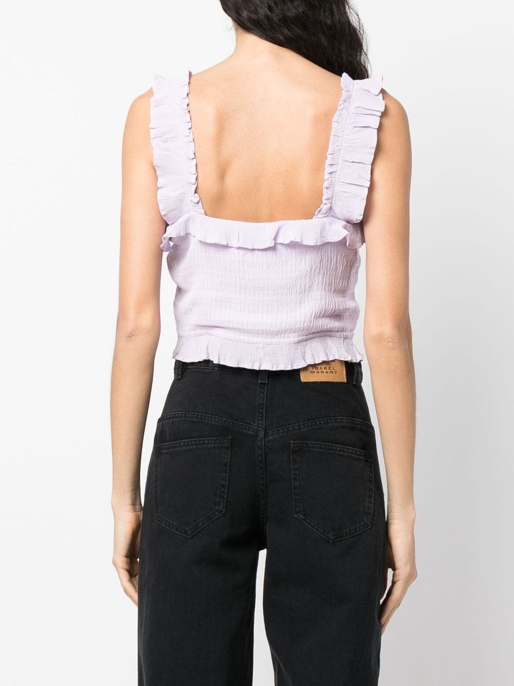 Shop Isabel Marant Sleeveless Cropped Top In Purple