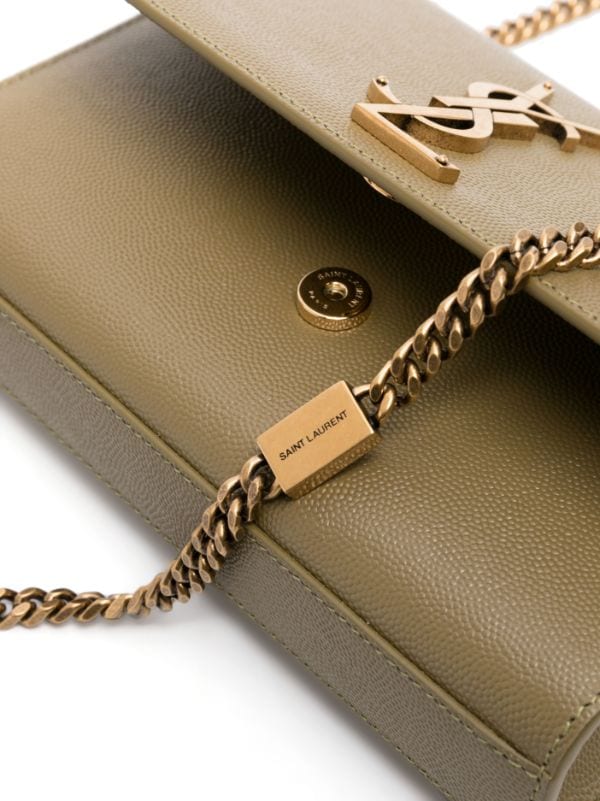 Saint Laurent Kate Small Leather Crossbody - Dark Beige