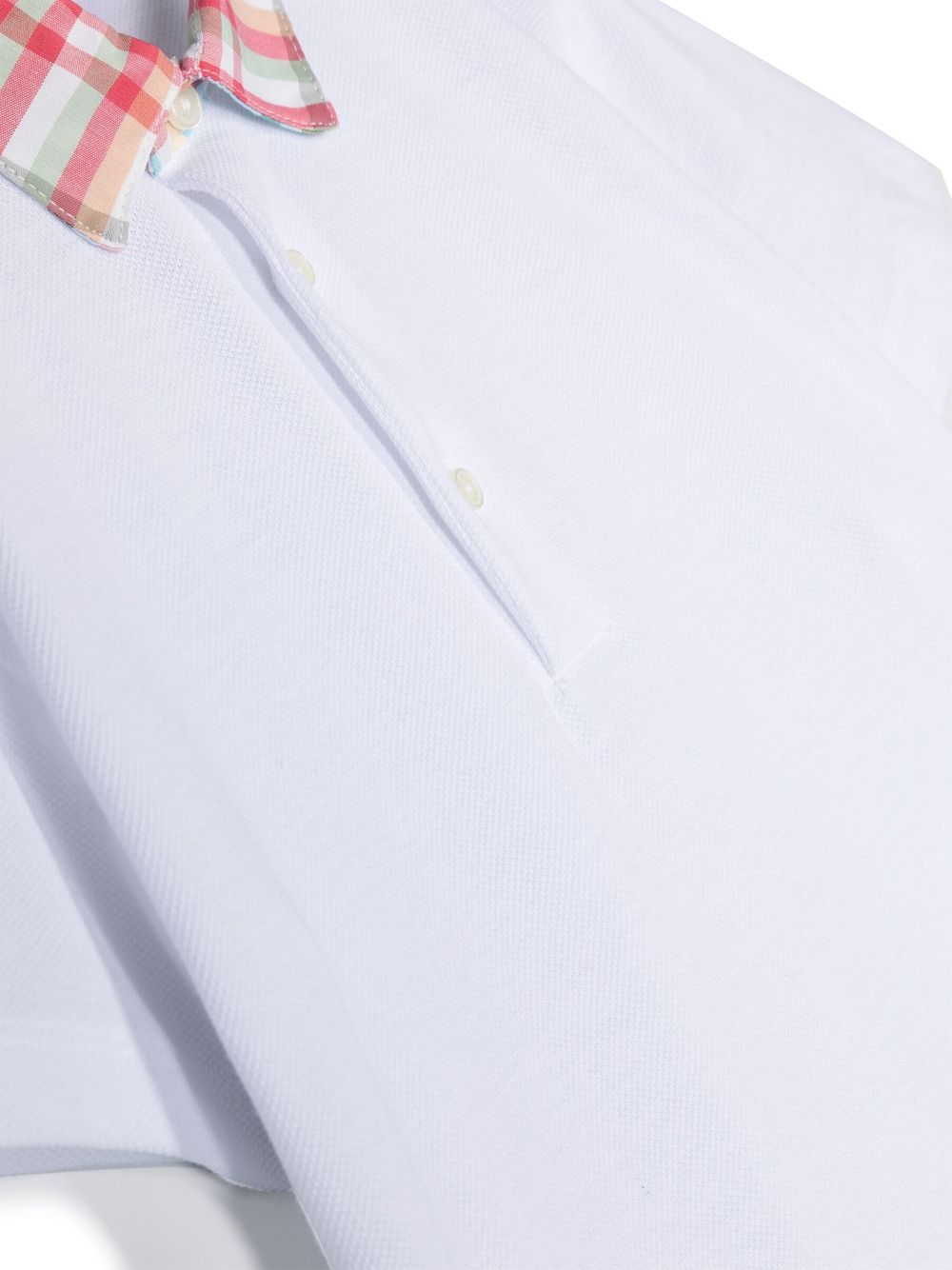 Shop Mariella Ferrari Contrasting-collar Polo Shirt In White