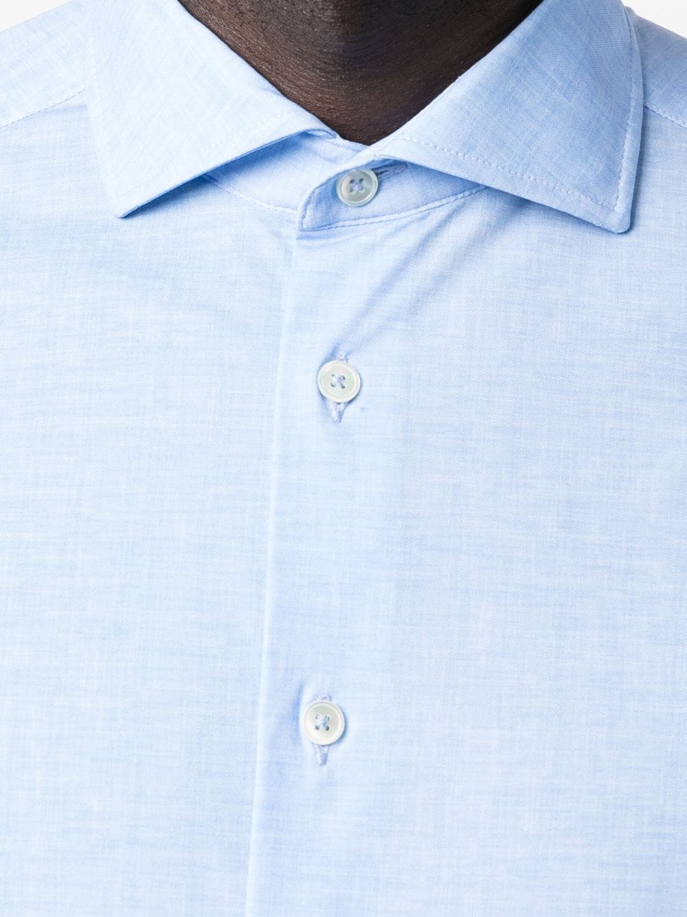 Shop Traiano Milano Cutaway-collar Shirt In Blue