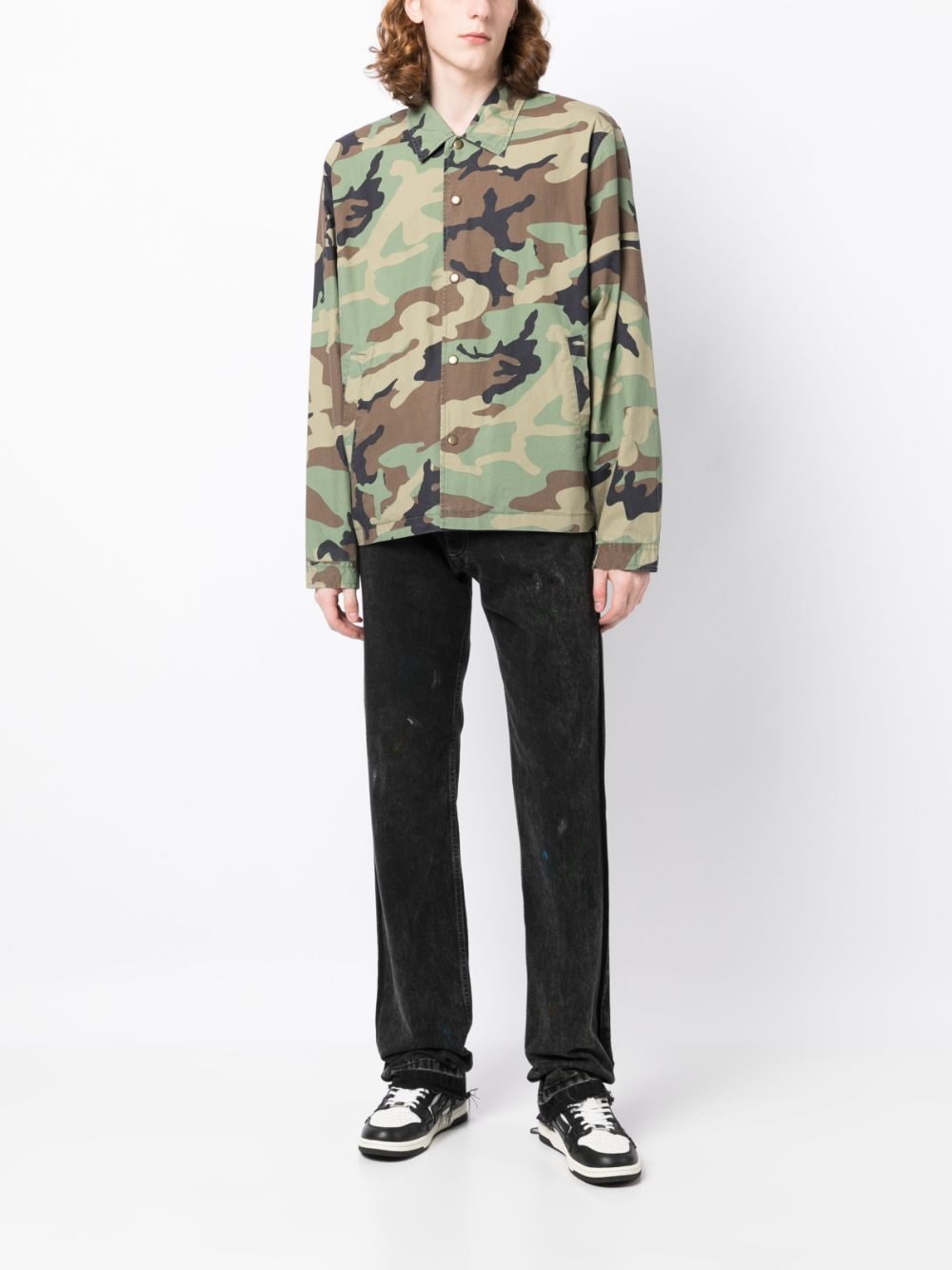 Stüssy Coach camouflage-print Shirt - Farfetch