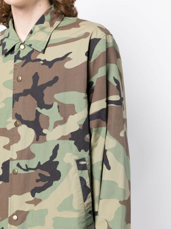 Stüssy Coach camouflage-print Shirt - Farfetch