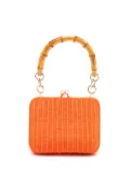 SERPUI Giulia woven-wicker shoulder bag - Orange