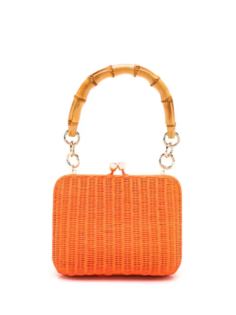 SERPUI Giulia woven-wicker shoulder bag
