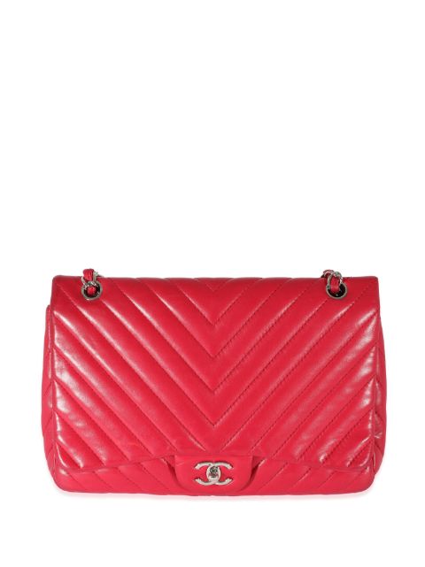 HOT SALE CHANEL Jumbo Chevron Classic Flap shoulder bag Women