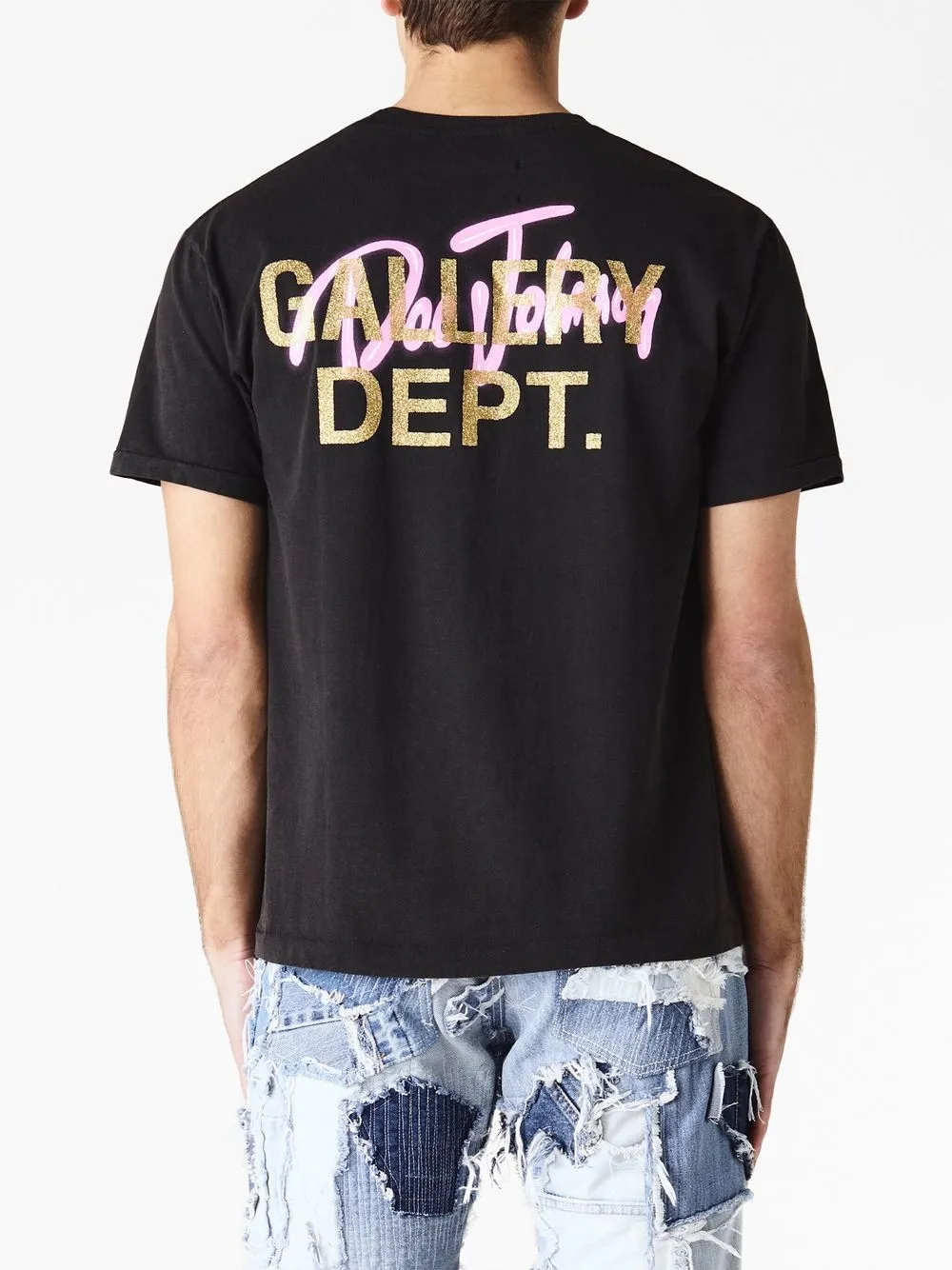 Shop Gallery Dept. Body Cocktails Logo-print T-shirt In Black