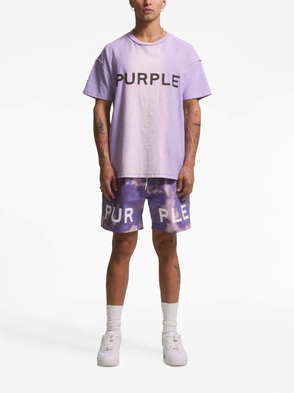 Purple Brand logo-print tie-dye Shorts - Farfetch