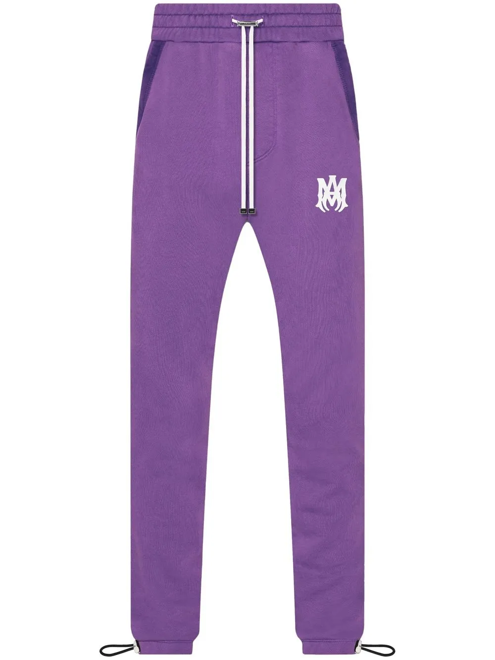 Amiri Logo-print Cotton Track Pants In Purple