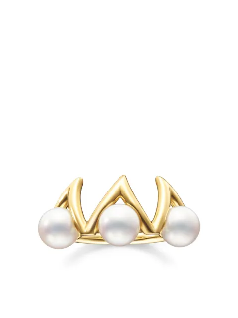 TASAKI 18kt yellow gold Danger Claw pearl ring