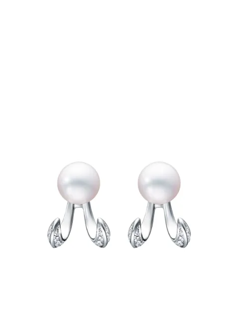 TASAKI 18kt white gold Danger Fang pearl earrings