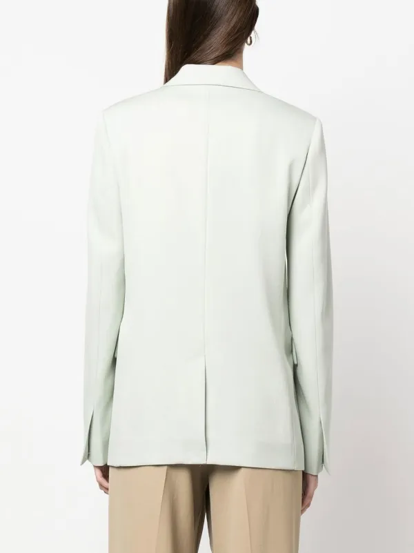 Lanvin single-breasted Virgin Wool Blazer | Green | FARFETCH