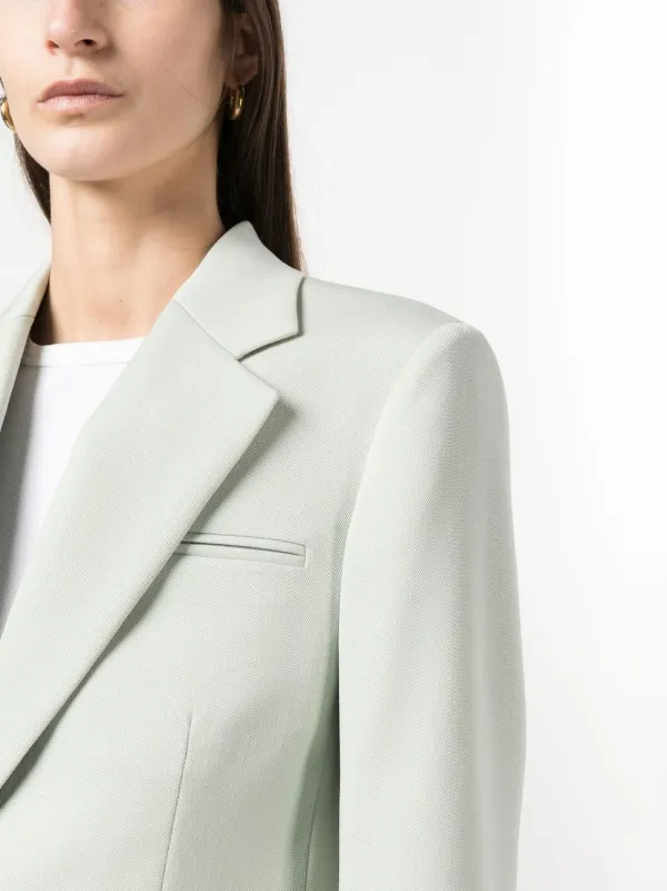 Lanvin single-breasted Virgin Wool Blazer | Green | FARFETCH CA