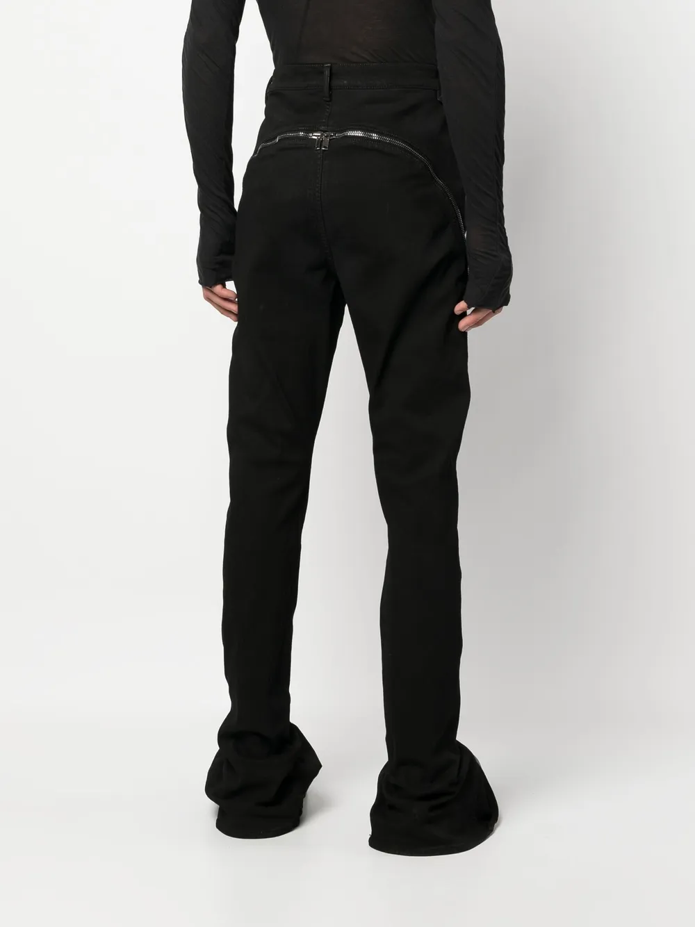 Shop Rick Owens Drkshdw Zip-detail Slim-fit Jeans In Black