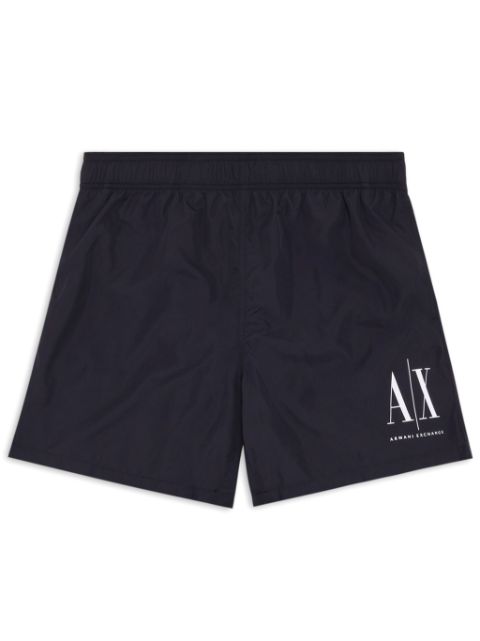 Armani Exchange logo-print swim shorts