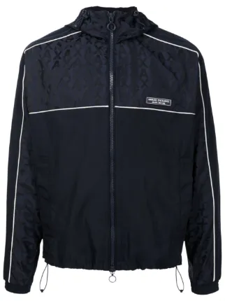 Armani Exchange logo print zip up Windbreaker Farfetch