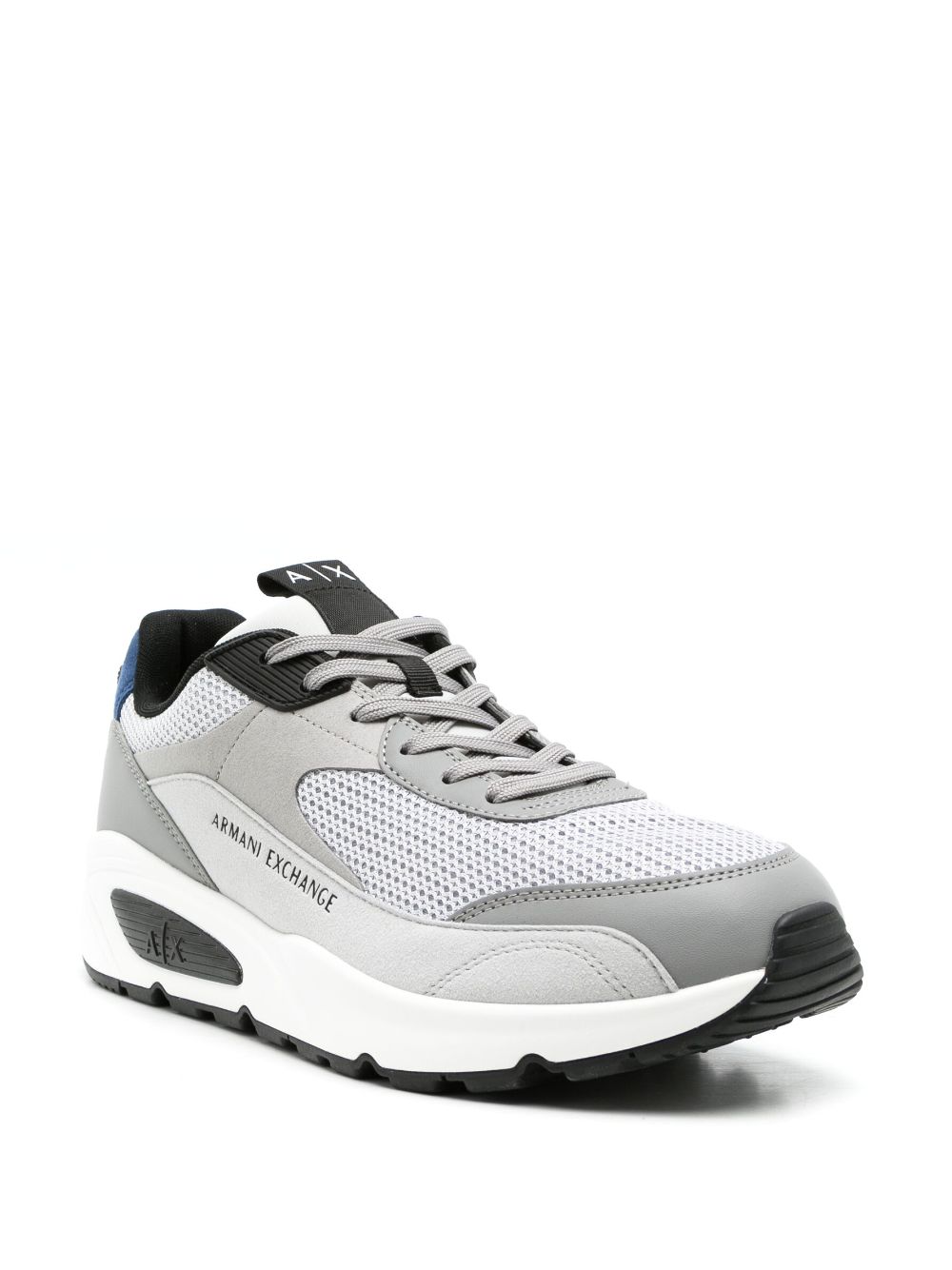 Armani Exchange panelled low-top sneakers - Grijs