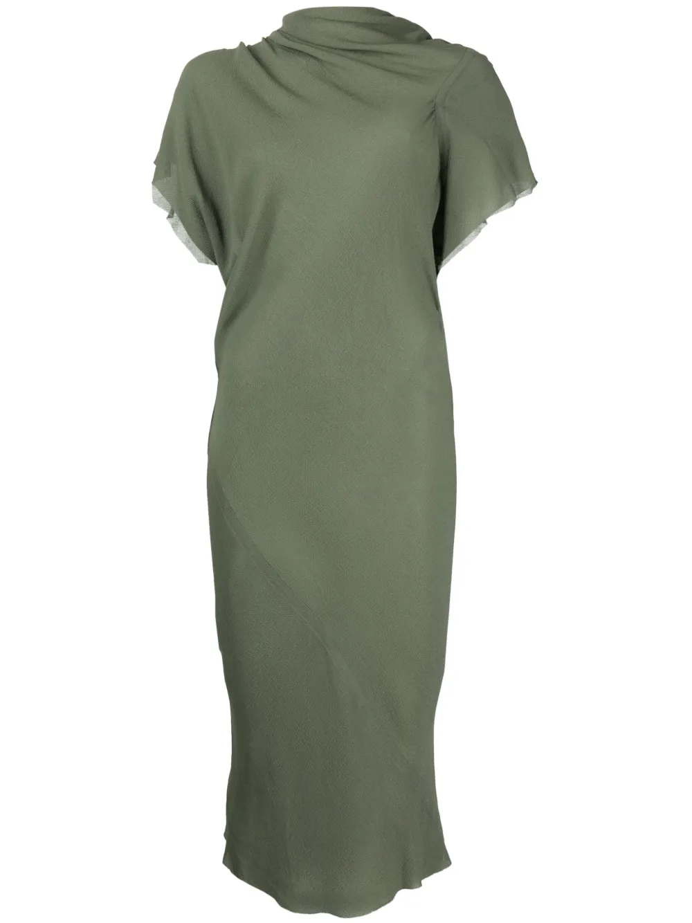 Rick Owens draped cowl-neck dress - Green