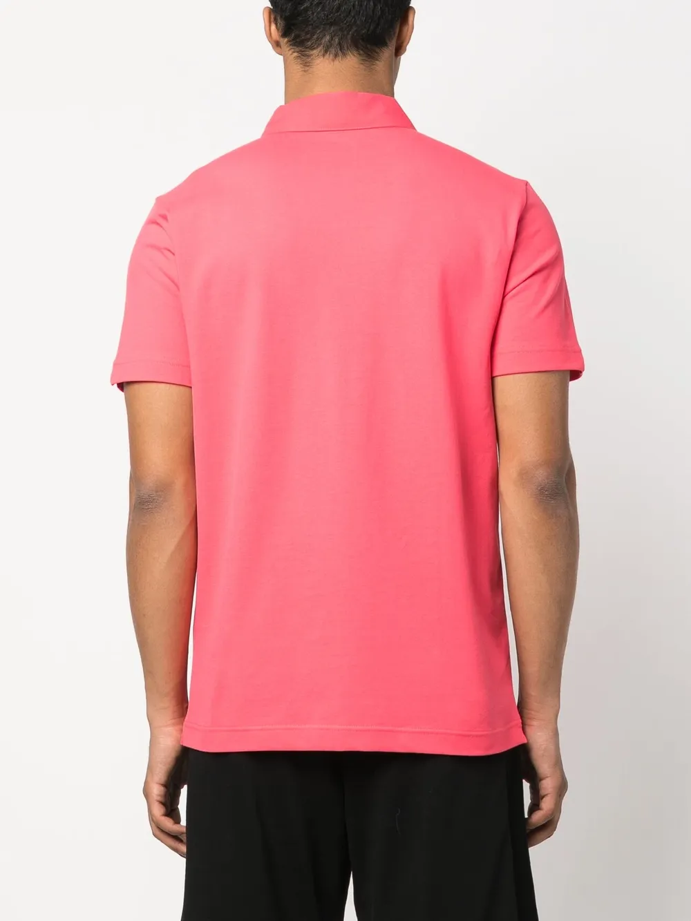 EA7 LOGO-PATCH COTTON POLO SHIRT