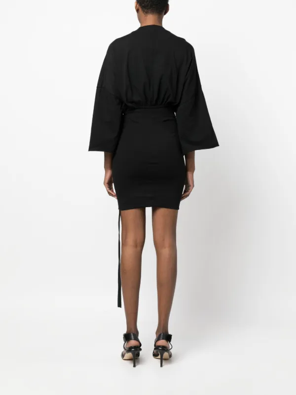 【Rick Owens】DRKSHDW フォグコットンミディドレス RICKOWENS♡ DRKSHDW Fog コットンミディドレス (RICK OWENS