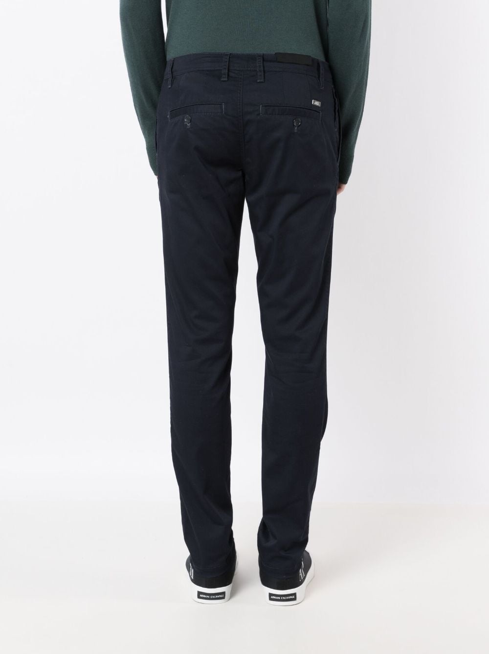 Armani Exchange Mid waist broek Blauw