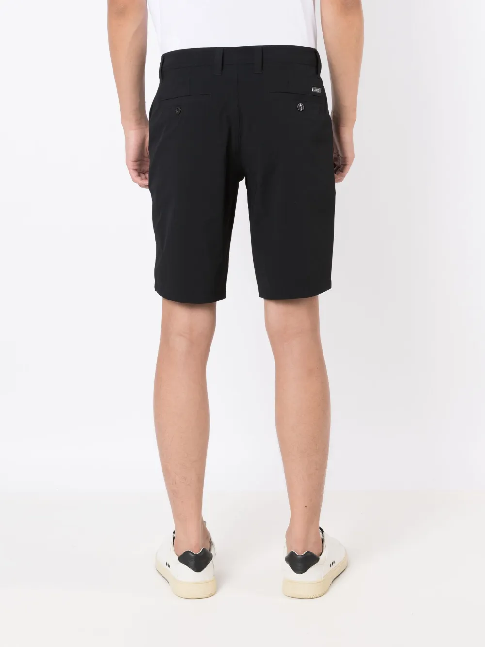 Armani Exchange Shorts met logoplakkaat Zwart