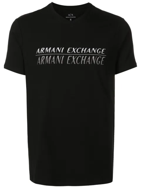 Armani Exchange playera con logo estampado