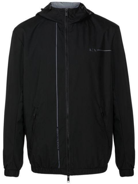 Armani Exchange logo-print hooded jacket Men