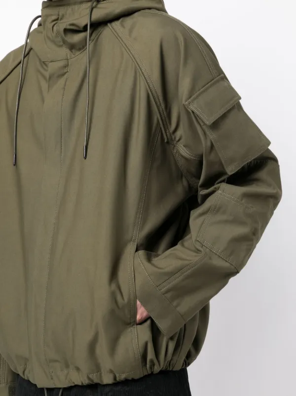 トップス JUUN.J Juun.J drawstring-hood high-neck Jacket | Green | FARFETCH