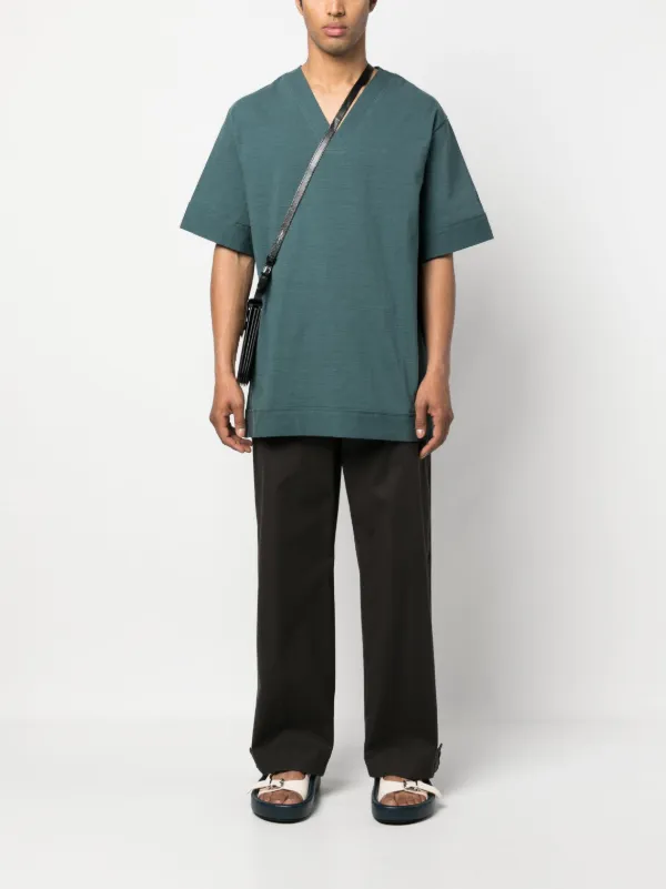 Jil Sander Vネック Tシャツ | ブルー | FARFETCH JP
